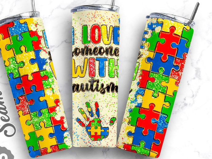 I love someone with Autism Tumbler