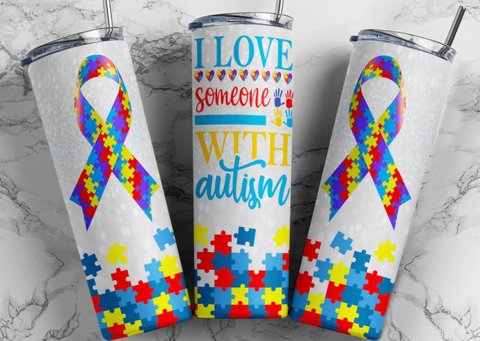 I love Someone with Autism Tumbler