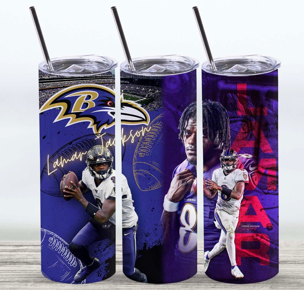 Lamar Jackson Ravens- Tumbler