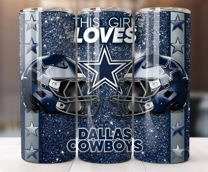 This Girl Loves Her Cowboys- Tumbler