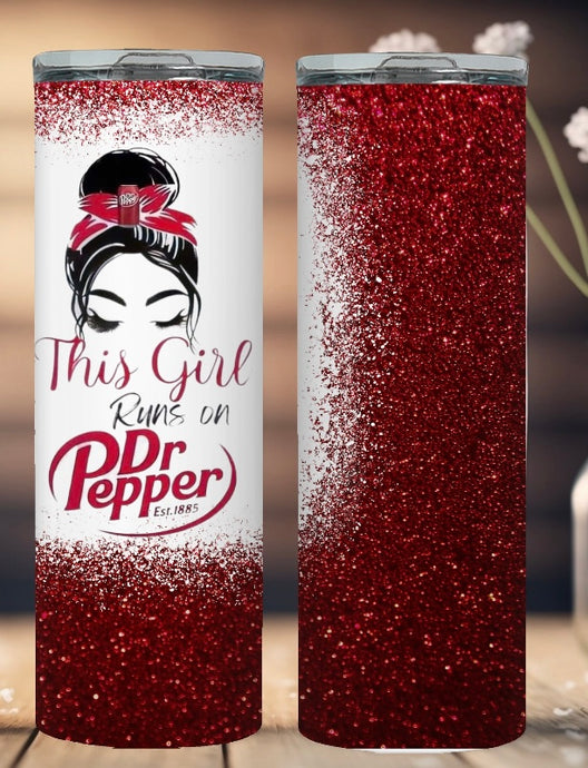 This Girl Runs on Dr. Pepper - Tumbler