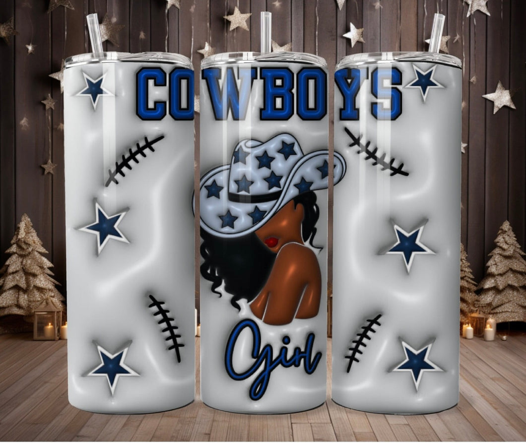 Cowboys- Girl Tumbler