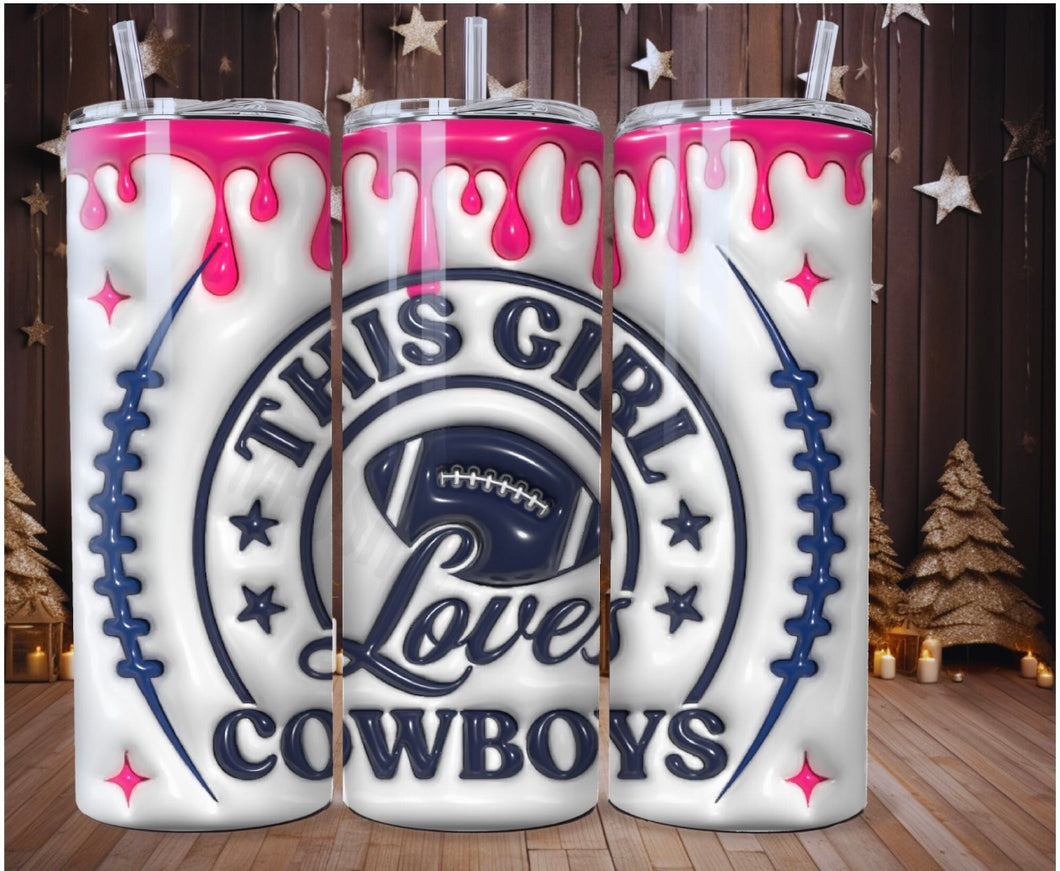 This Girl Loves Cowboys Tumbler