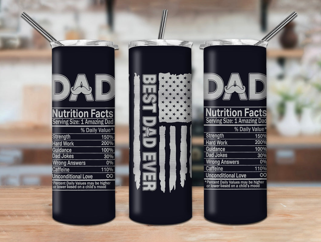 Dad Nutrition Facts Tumbler