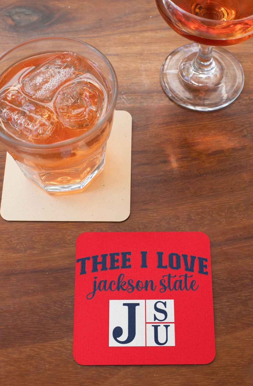 Thee I love JSU Coasters